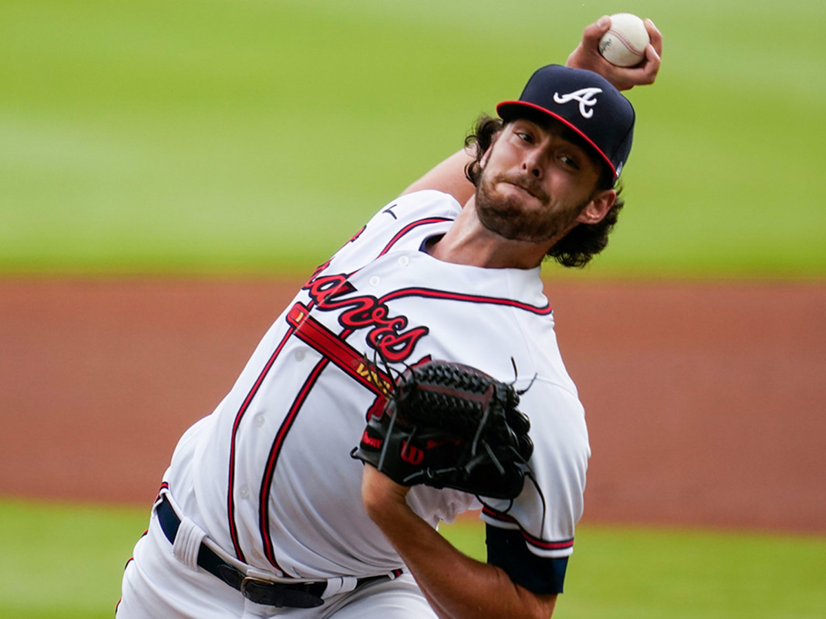 Ian Anderson throws a pitch